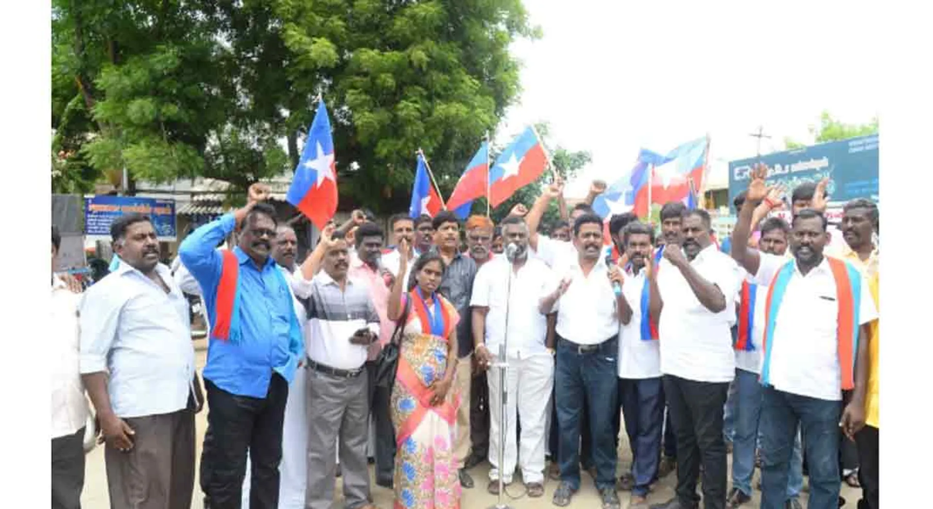 vck protest in erode