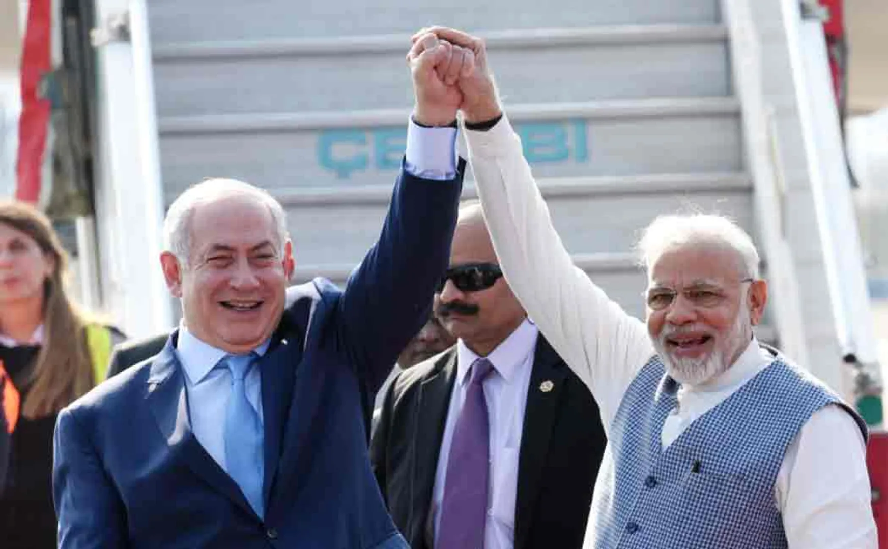 narendra modi posters used in israel prime minister election campaign