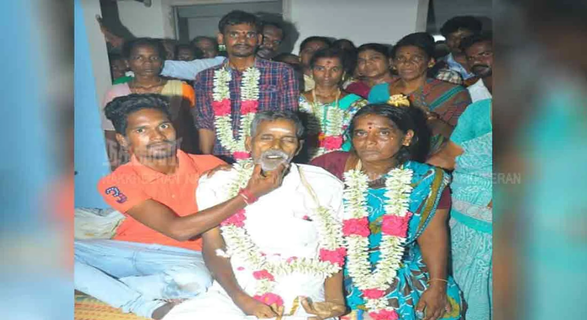  Woman talisman teacher in front of dead father's body TINDIVANAM DISTRICT