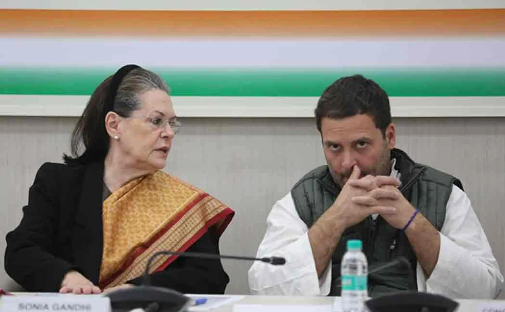 sonia gandhi left the meeting in midway