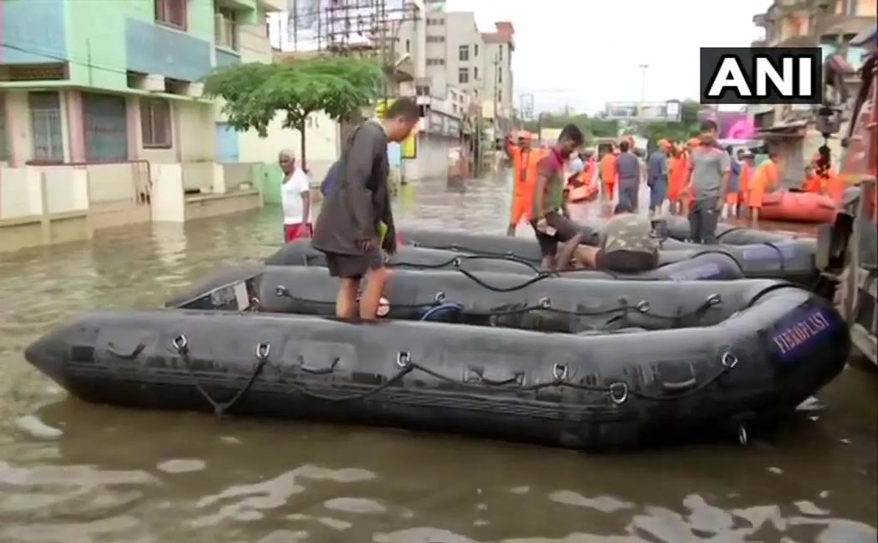 Gujarat police constable carried two children on his shoulders for over 1.5 km in flood waters