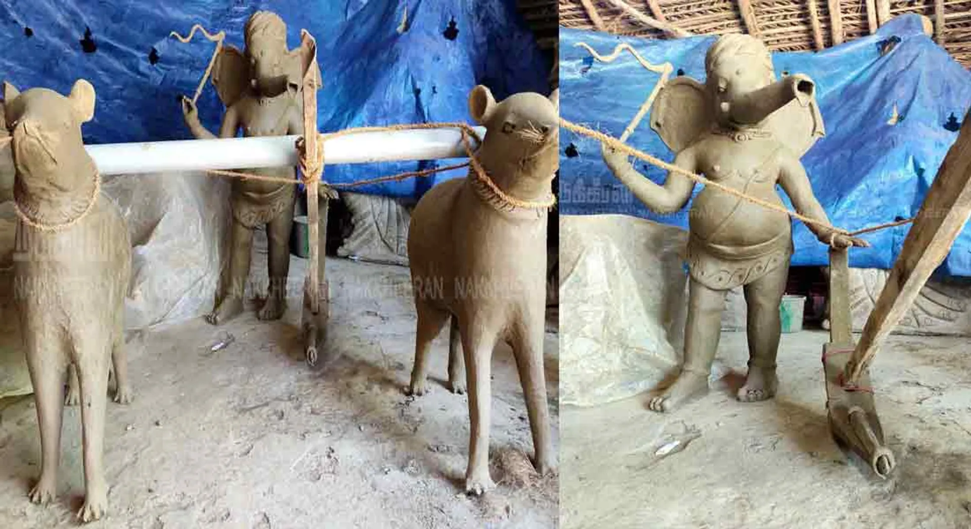  To protect agriculture... different vinayagar statue in pudukottai 
