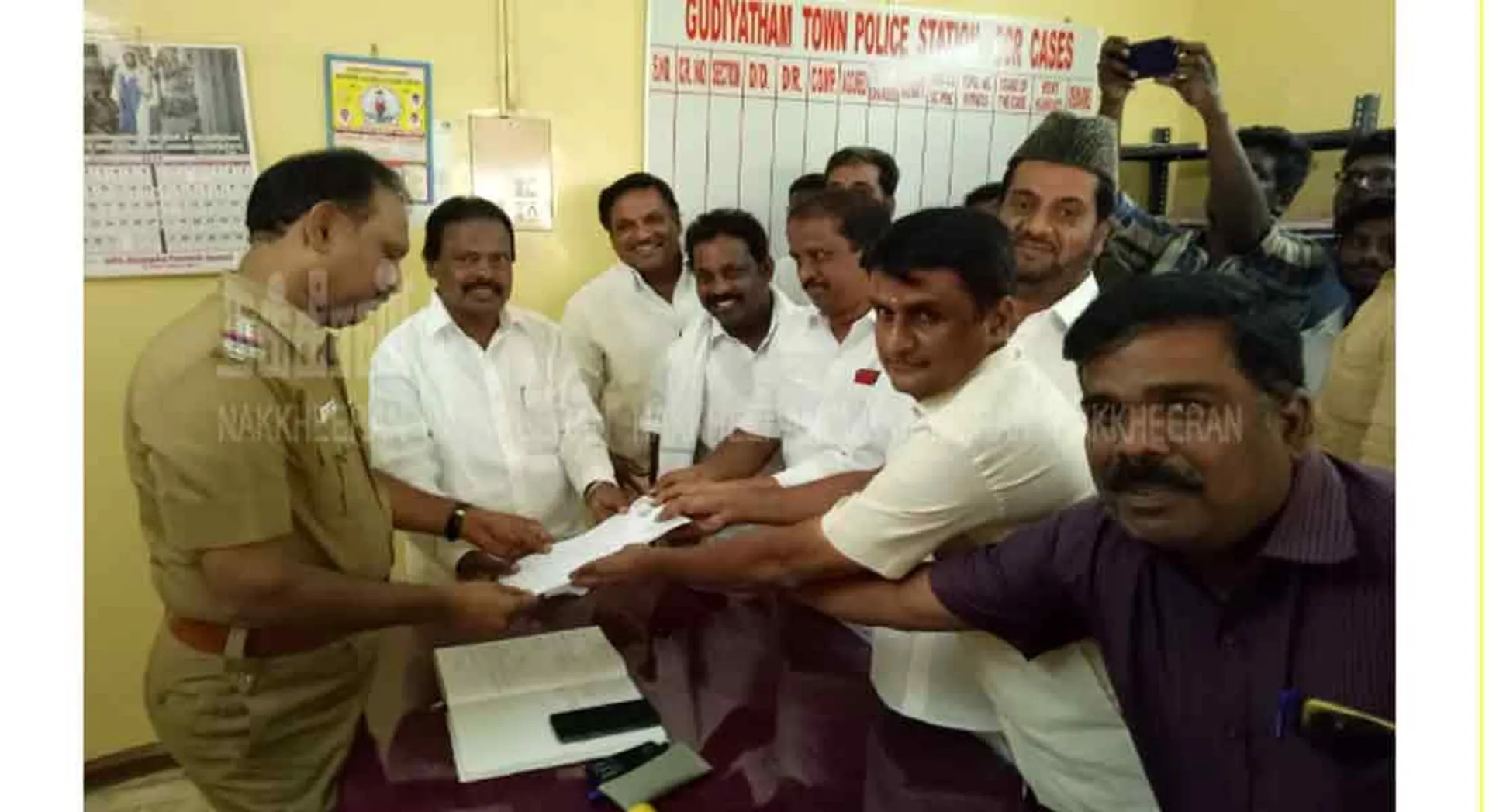 DMK MLA complains against  AIADMK MLA in kudiyaththam