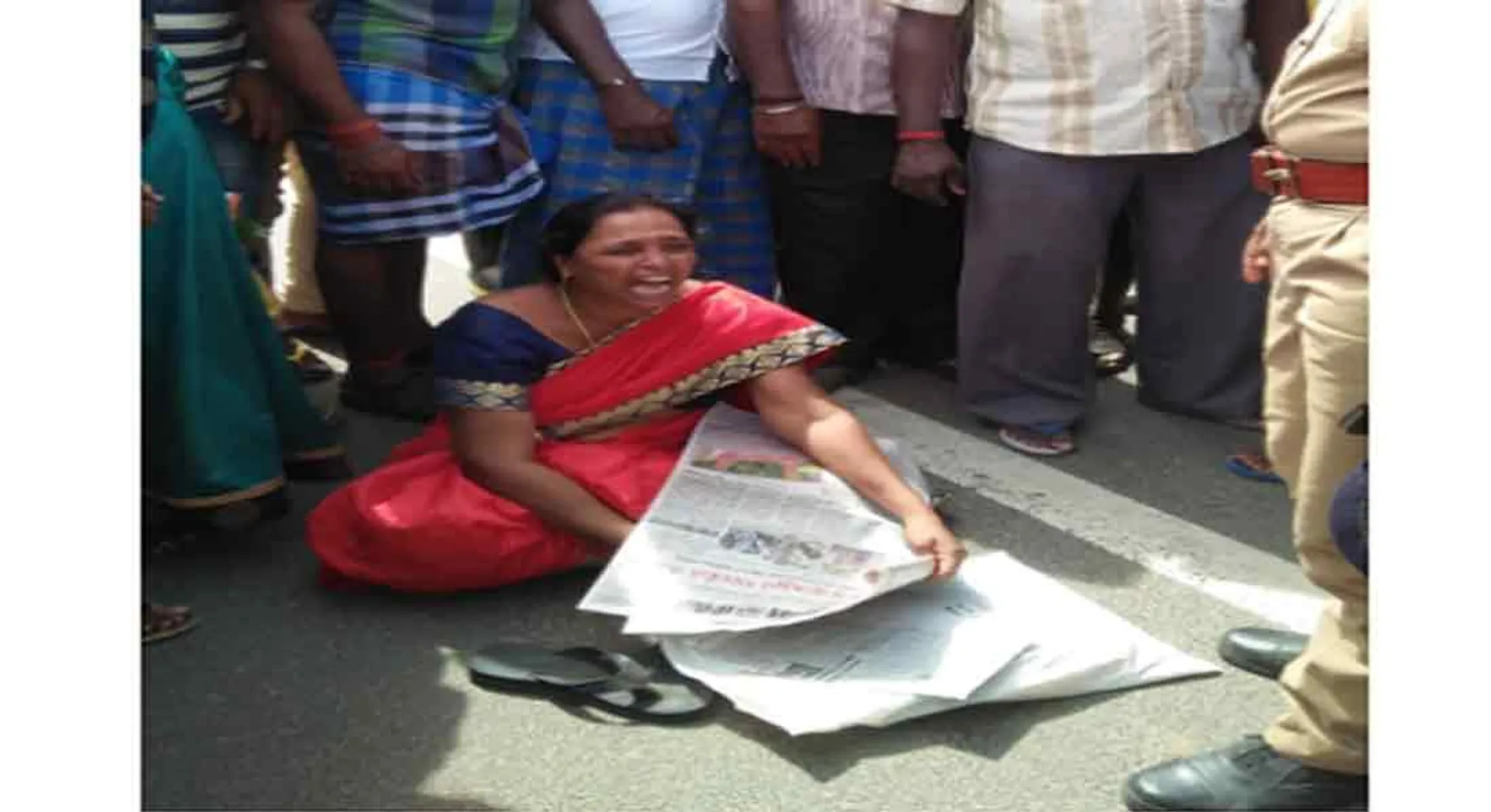   Government transport superintendent dharna with tears