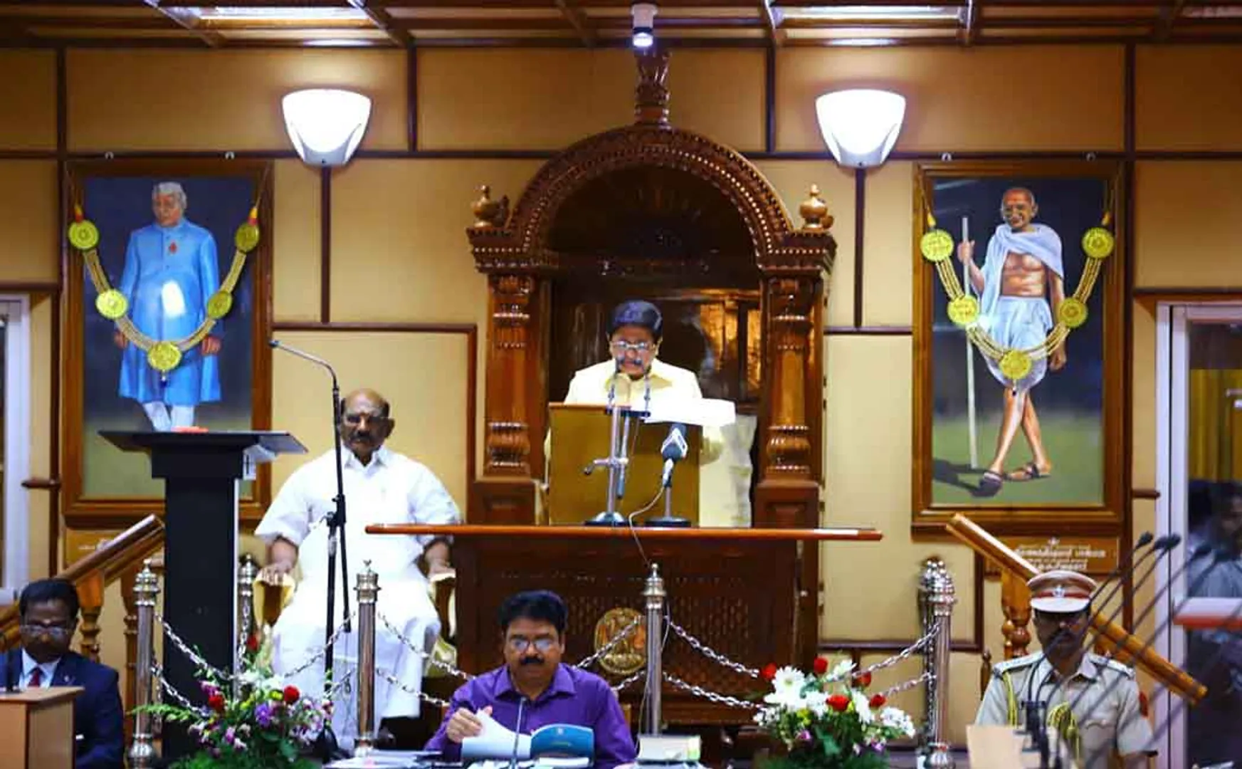 puducherry union budget 2019-20 session start yesterday governor kiranbedi speech