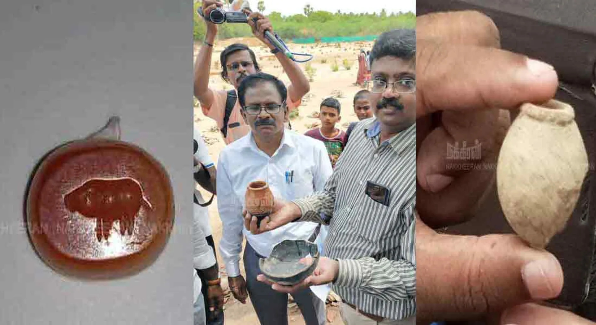 Tamilnadu and Kerala officials in the study in keezhadi