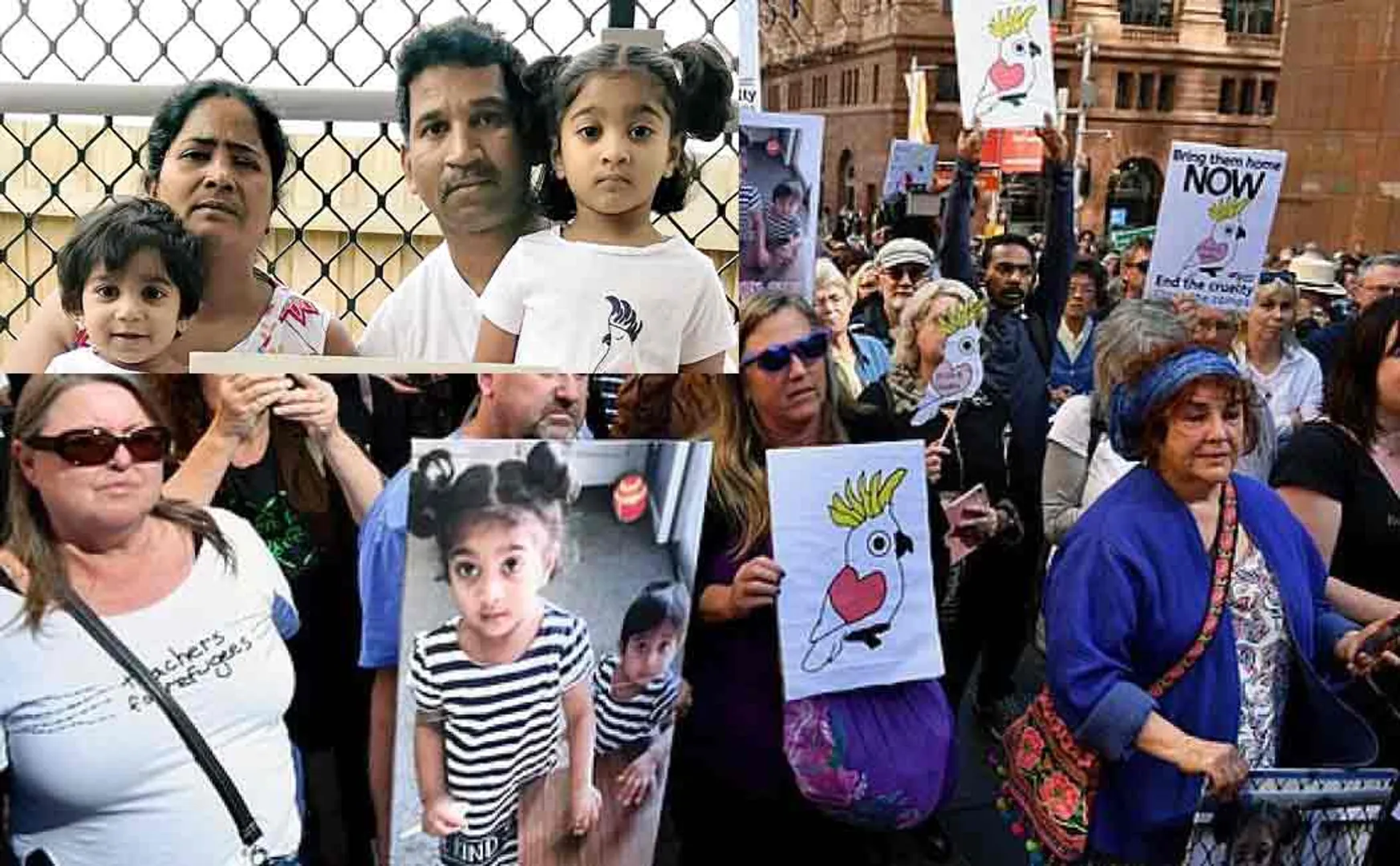 australian people protests in support of tamil family