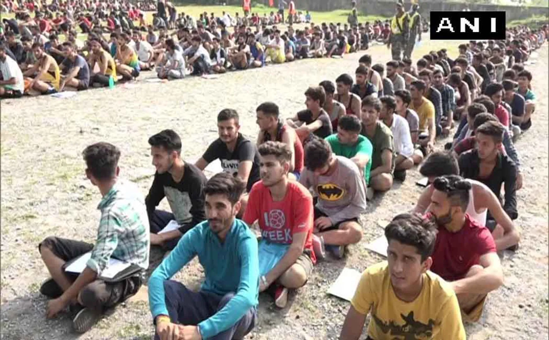 JAMMU&KASHMIR Army recruitment drive in REASI, earlier today.