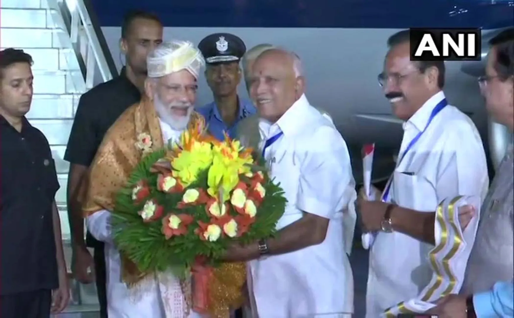 karnataka state bengaluru arrive in pm narendra modi visit isro space centre