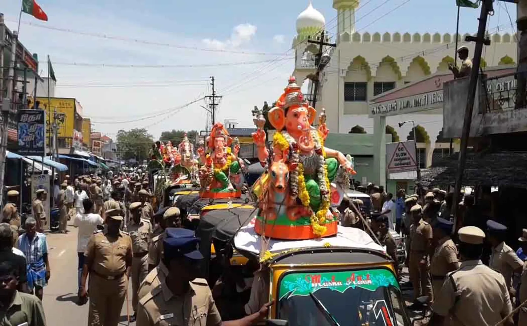CUDDALORE 63 Statues of Lord Ganesha POLICE SECURITY HIGH ALERT
