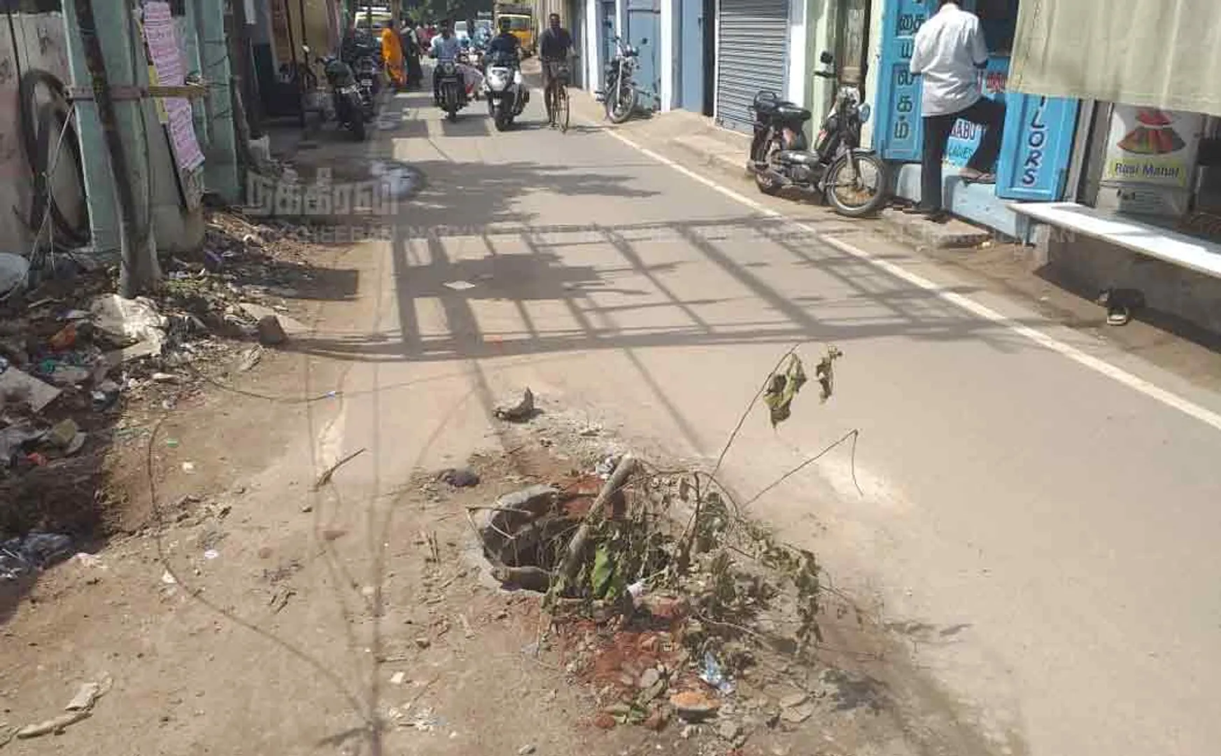 pothole in mylapore road 
