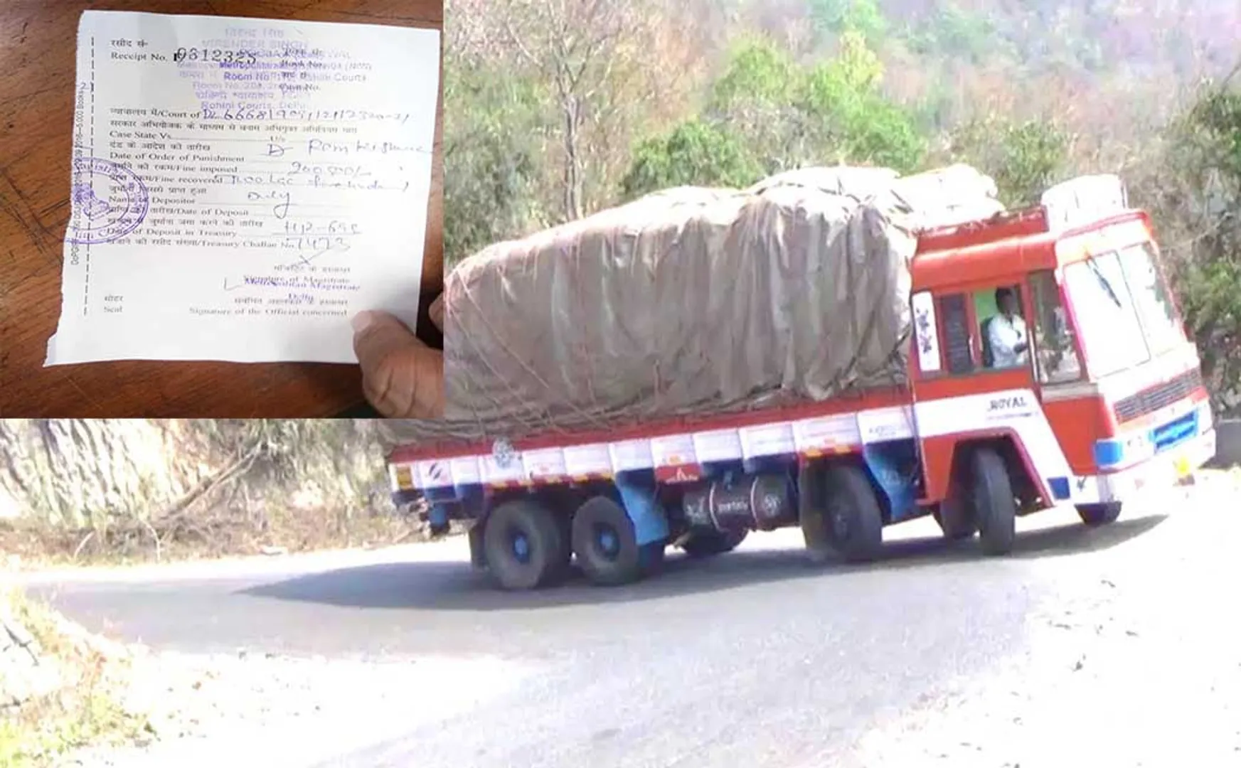 Delhi A truck driver challaned Rs 2,00,500 for overloading