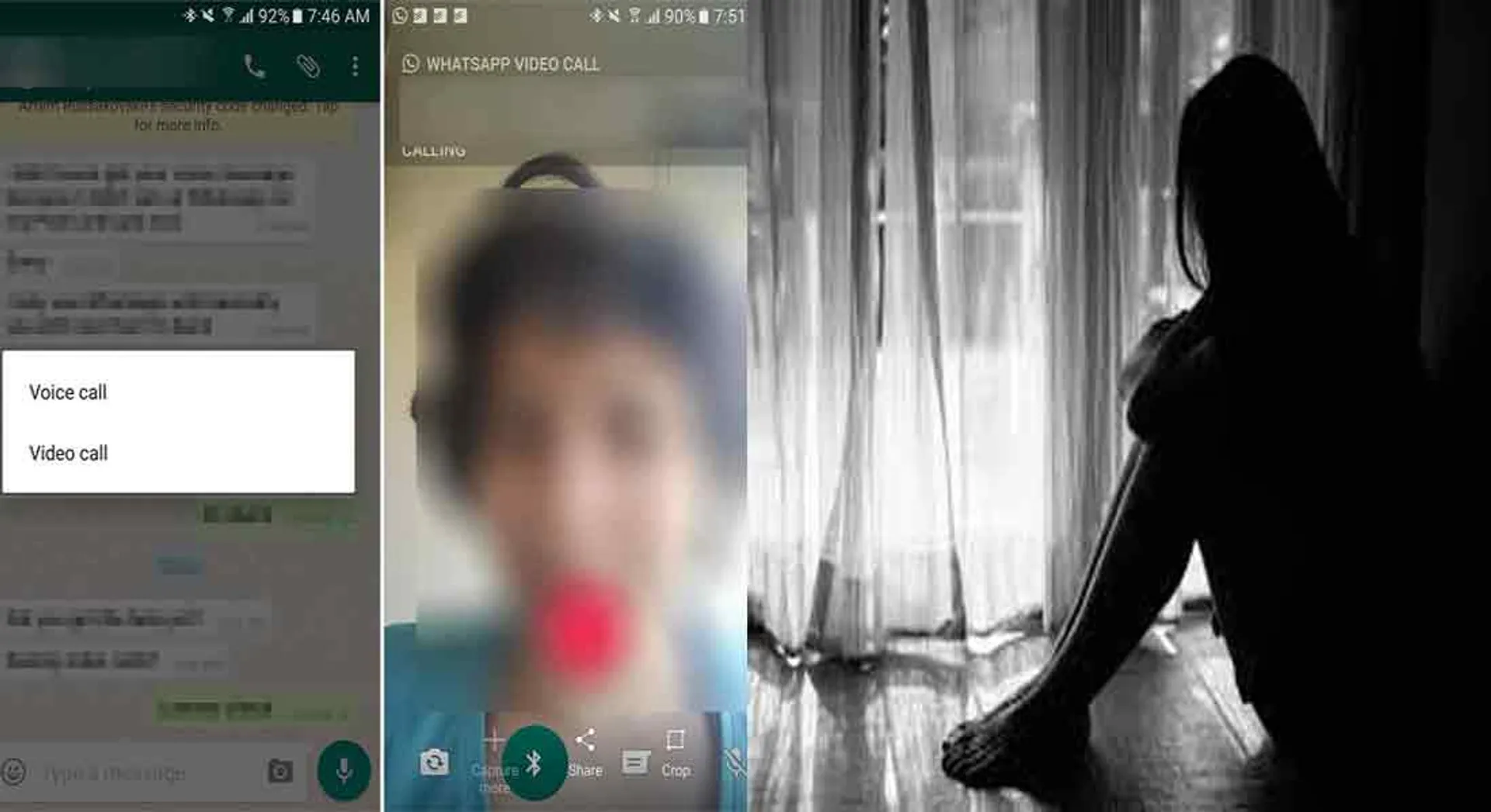 watsapp video call - sexual abuse to nurse 