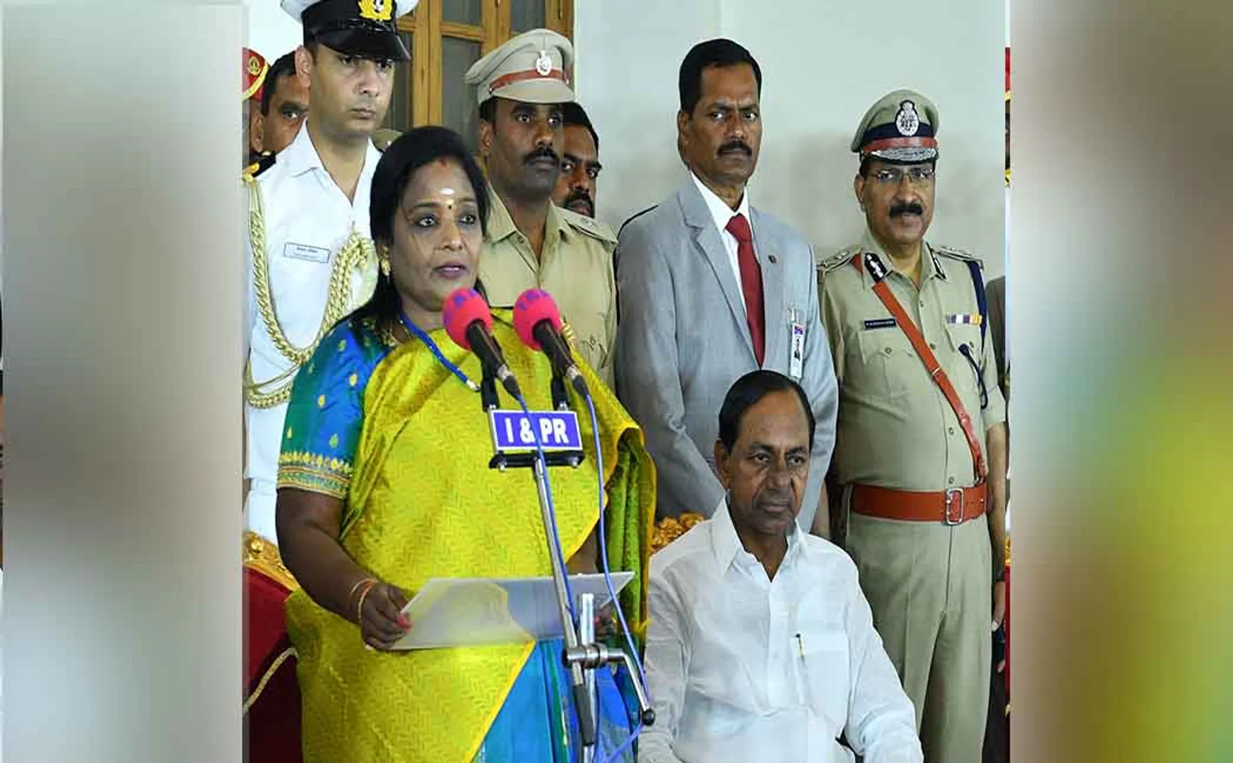 TELANGANA GOVERNOR ARRIVE AT DELHI MEET FOR PM