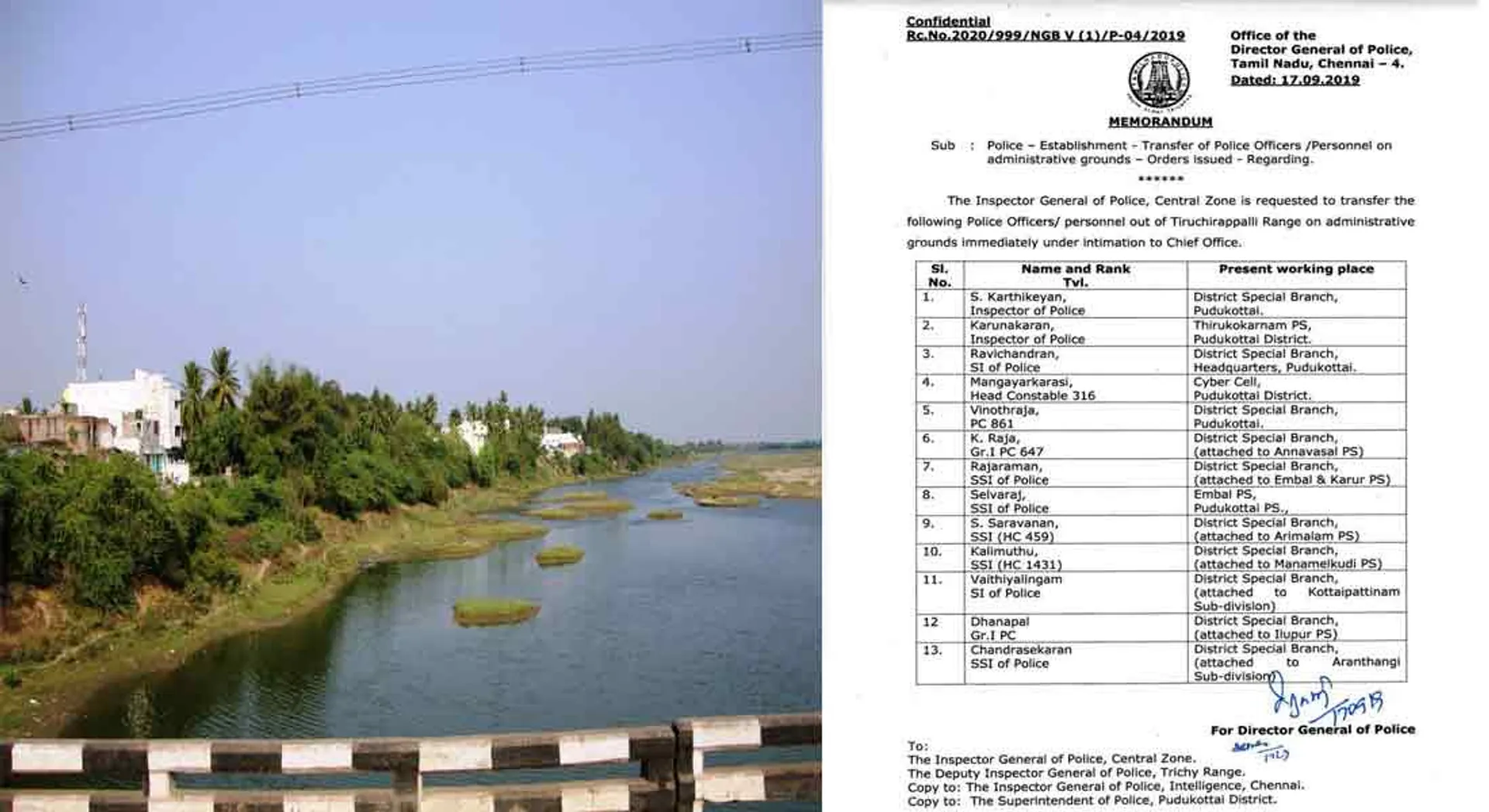  In pudukottai Why did the Special Task Force transfered