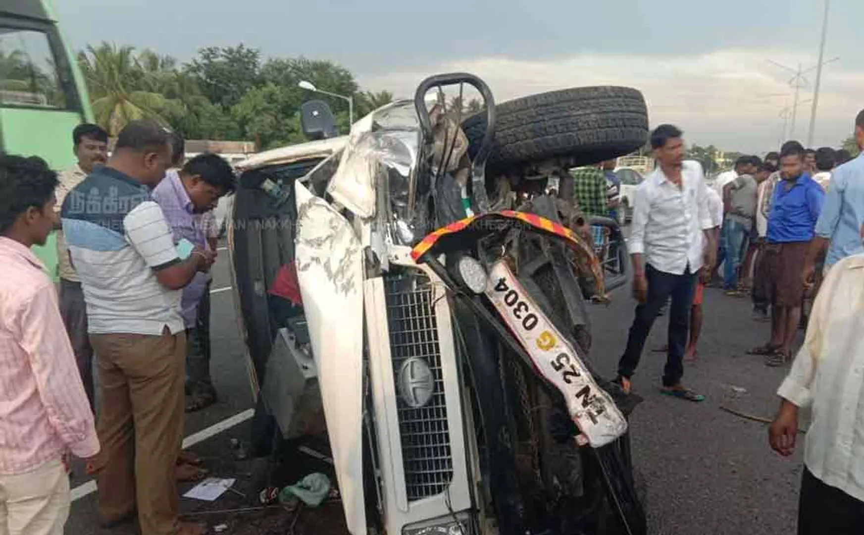 police van accident in aarani