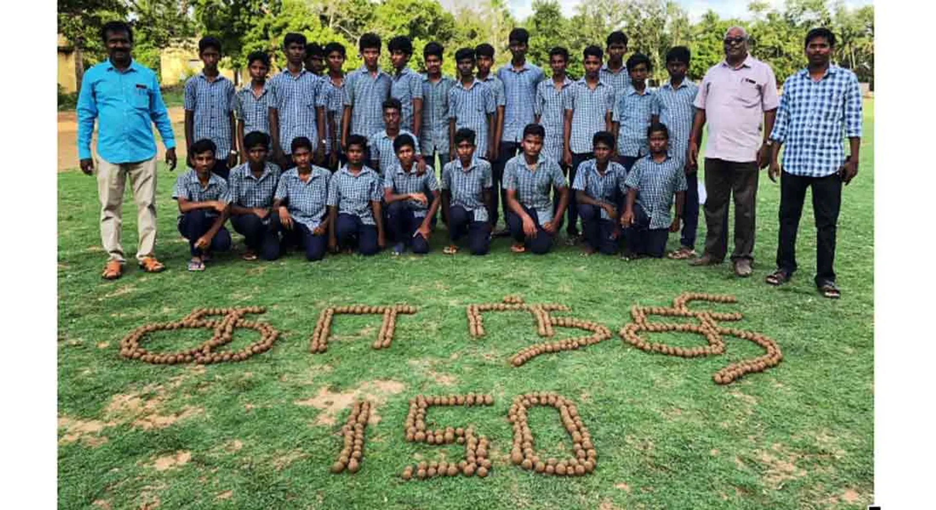  Gandhi 150 .. government school students who made seed balls!