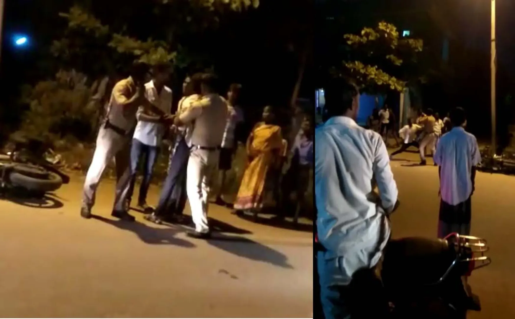puducherry rowdies fight with police hospital admit peoples shock 