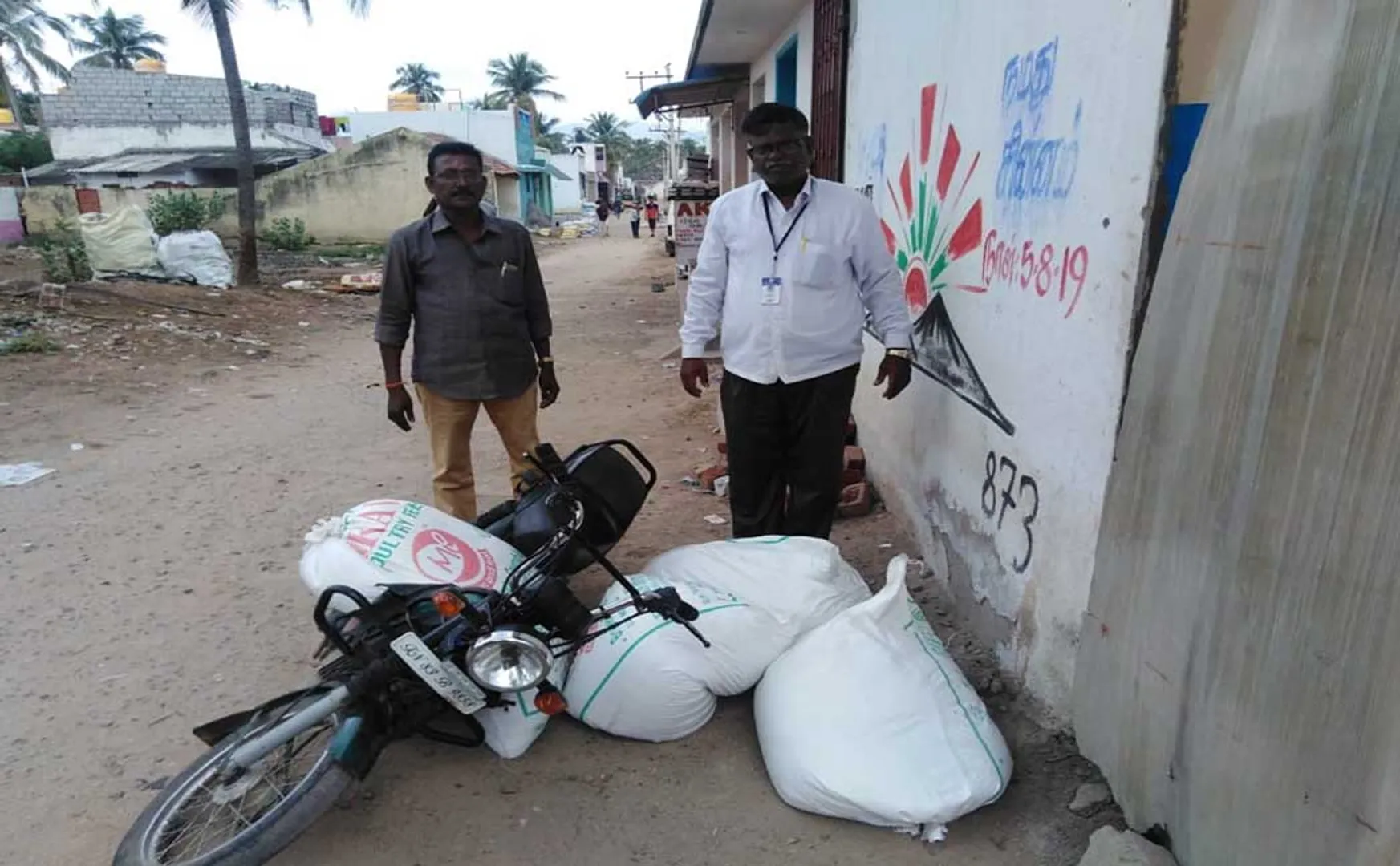 Daily ration rice bundles in vellore district 
