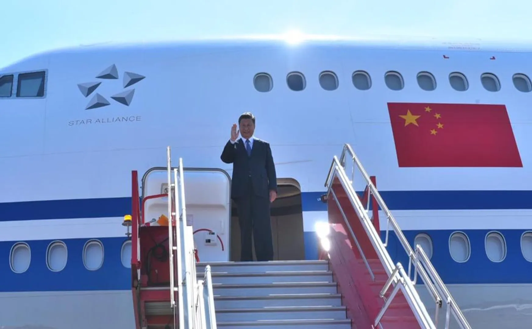 CHINA PRESIDENT ARRIVE AT MAMALLAPURAM