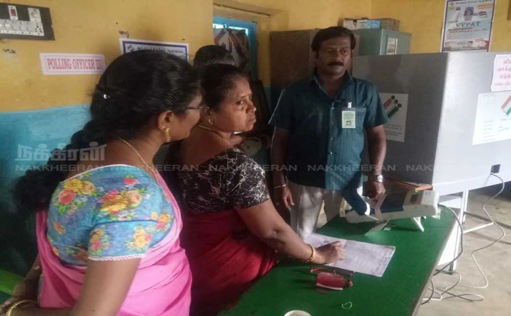 nanguneri assembly by election evm machine problem stop poll 
