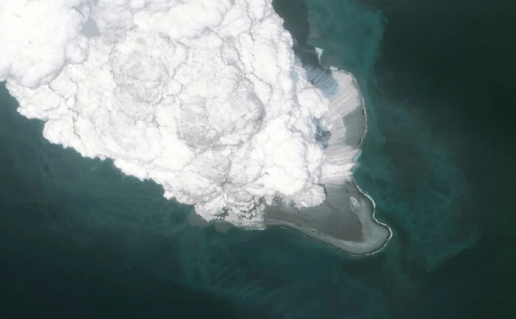  If an underwater volcano erupts   How large will the blob that is formed be?