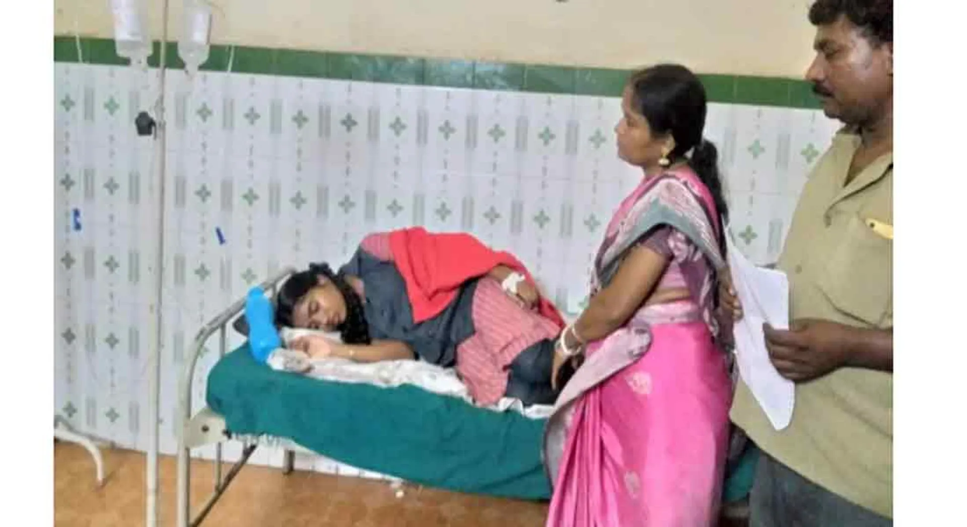 The school administration that suspended the student for not paying tuition; The schoolgirl who fainted