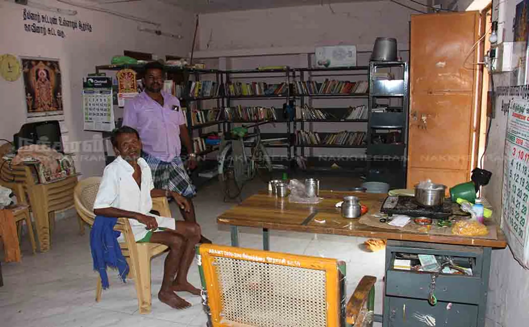  Village Library, which has become an elderly home Students are unable to read!