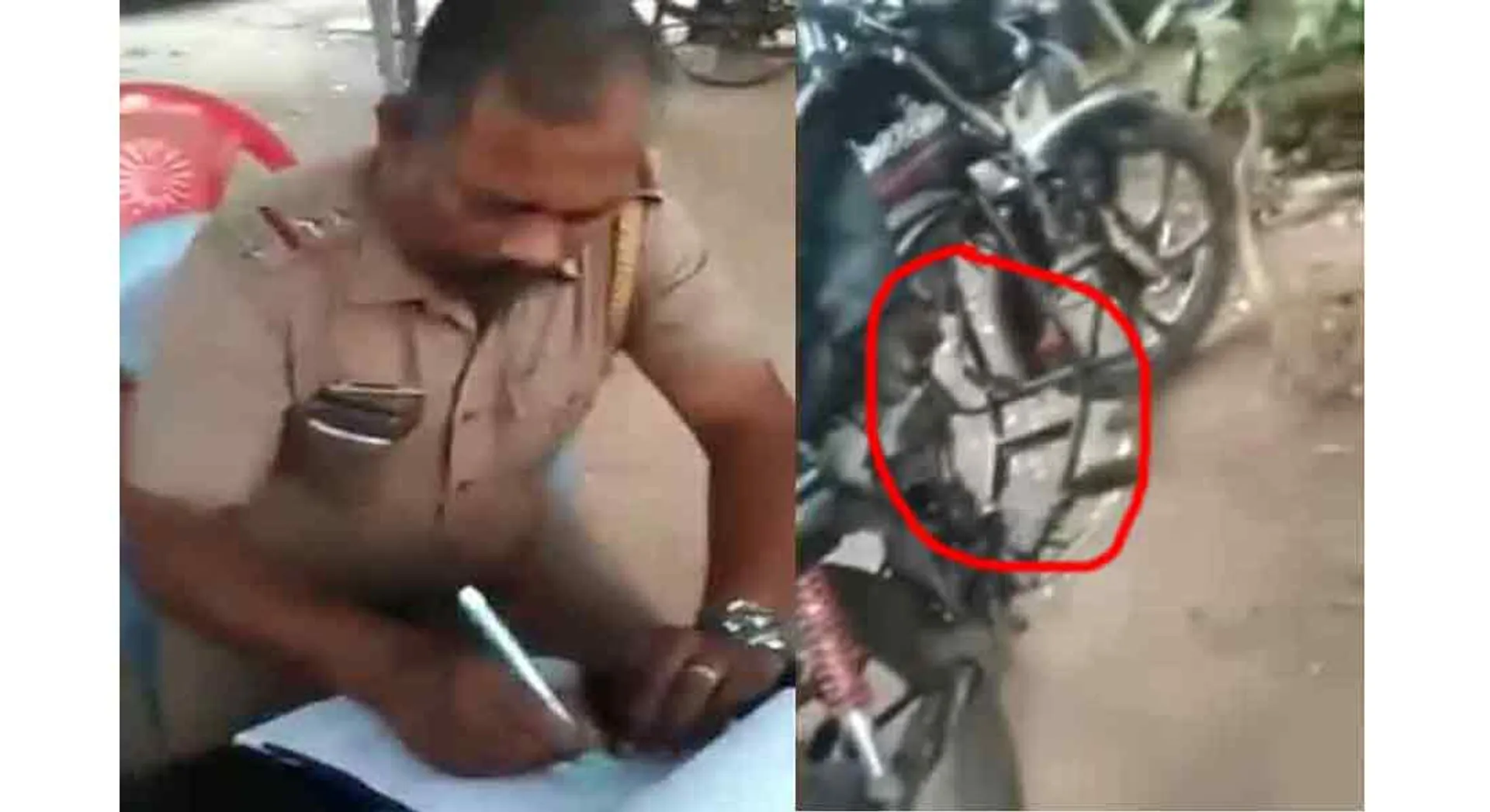  Fine for engine-free bikes ... Assistant Inspector of Police transferred to Armed Forces!