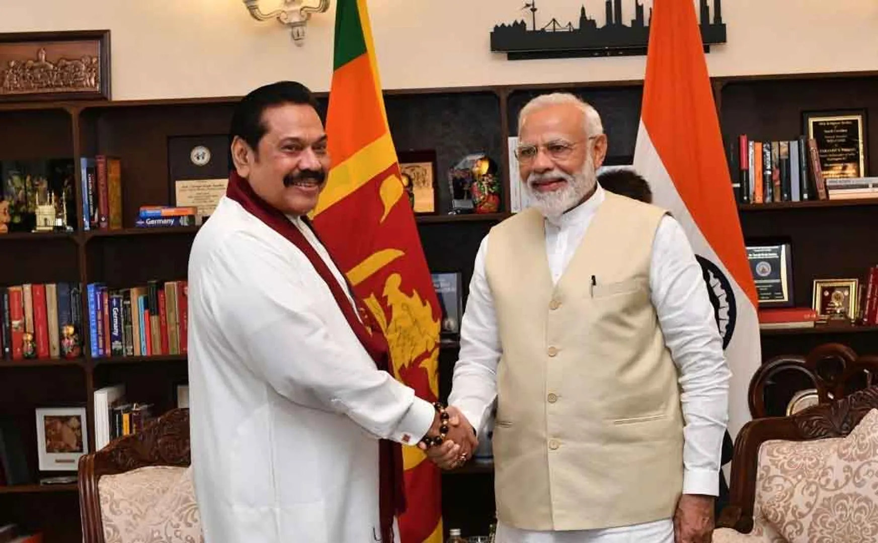 rajapakse with modi