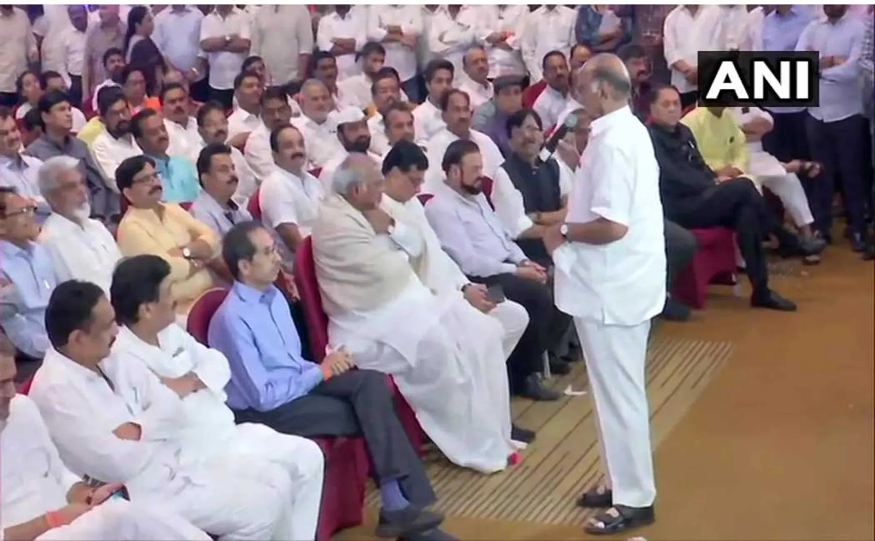 maharashtra mlas meeting sharad pawar speech 