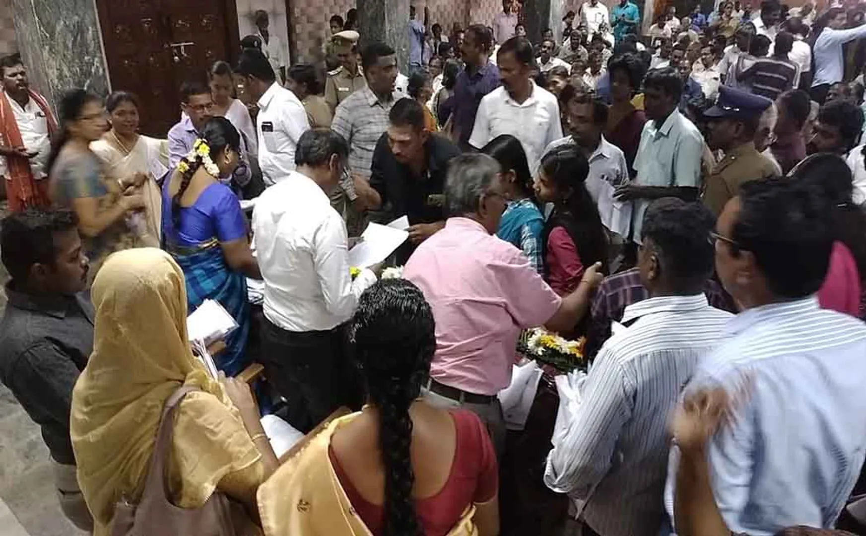 tenkasi new district collector office change request dmk party submit petition 