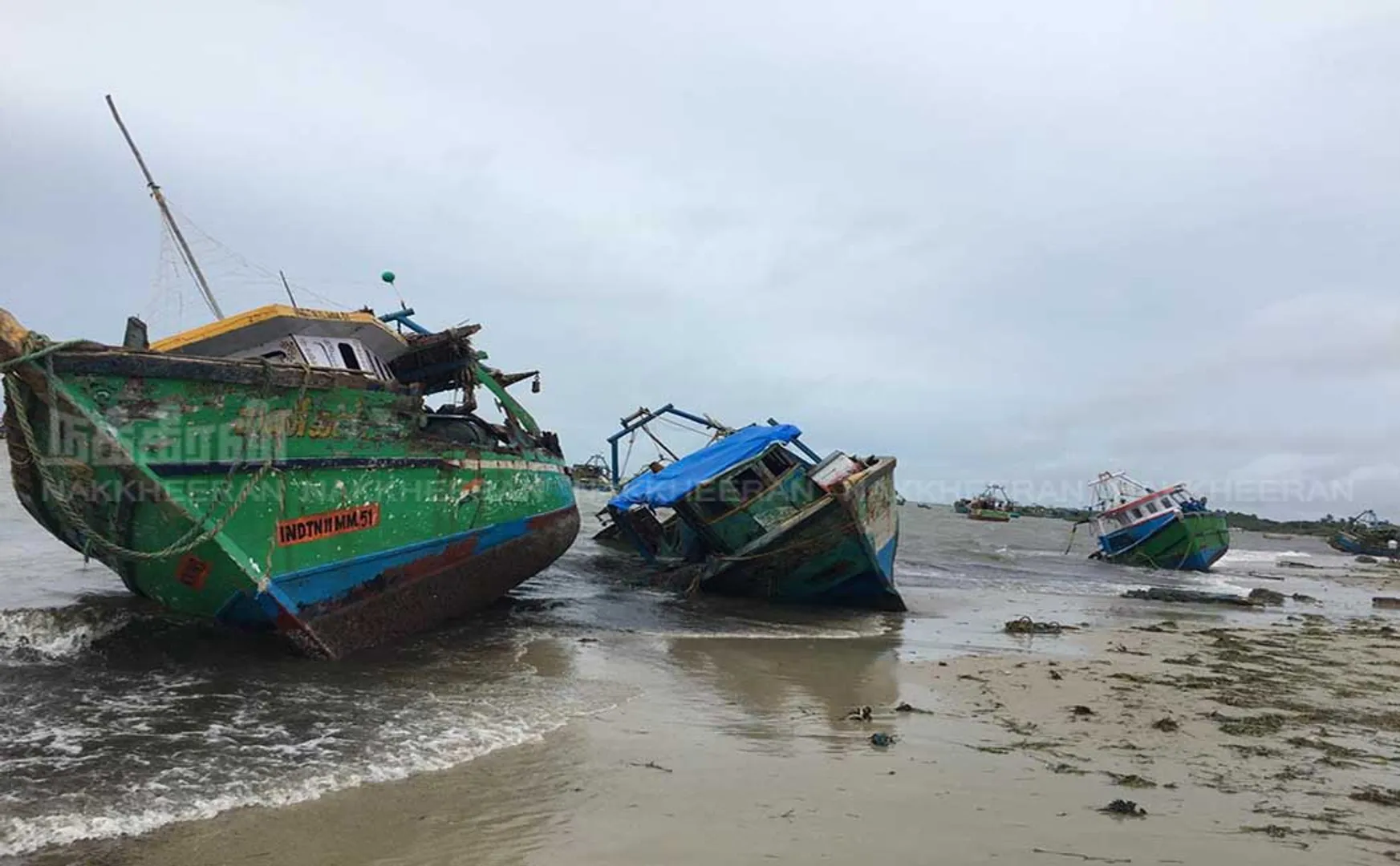 ramanathapuram district fishermans boat damaged sea 