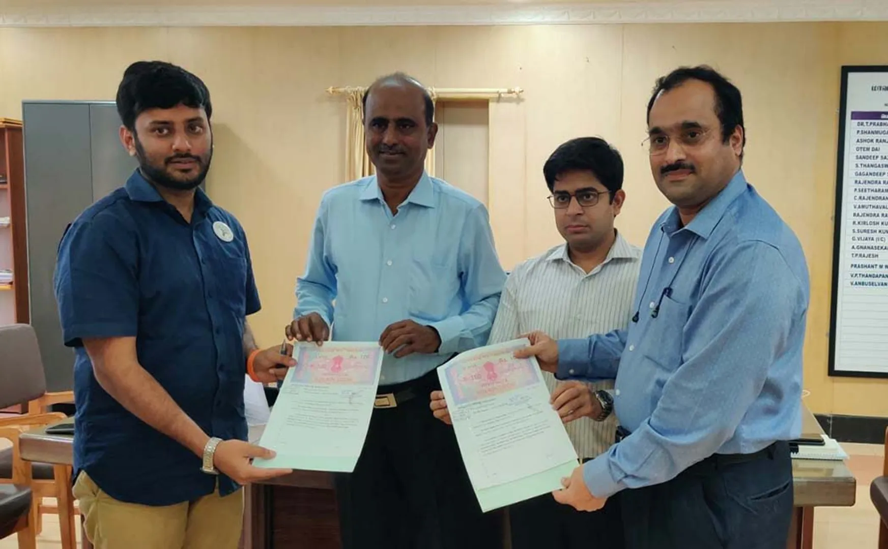 CHIDAMBARAM LAKE CLEANING PROCESS AGREEMENT SIGN COLLECTOR 