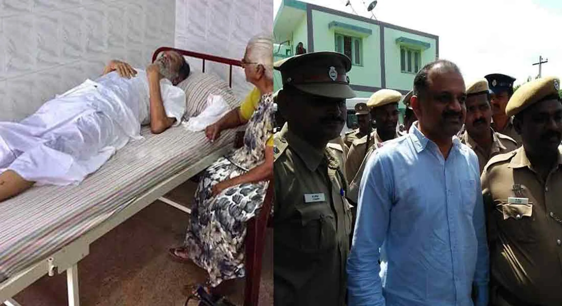 perarivalan,s father admitted to kuyildhasan hospital
