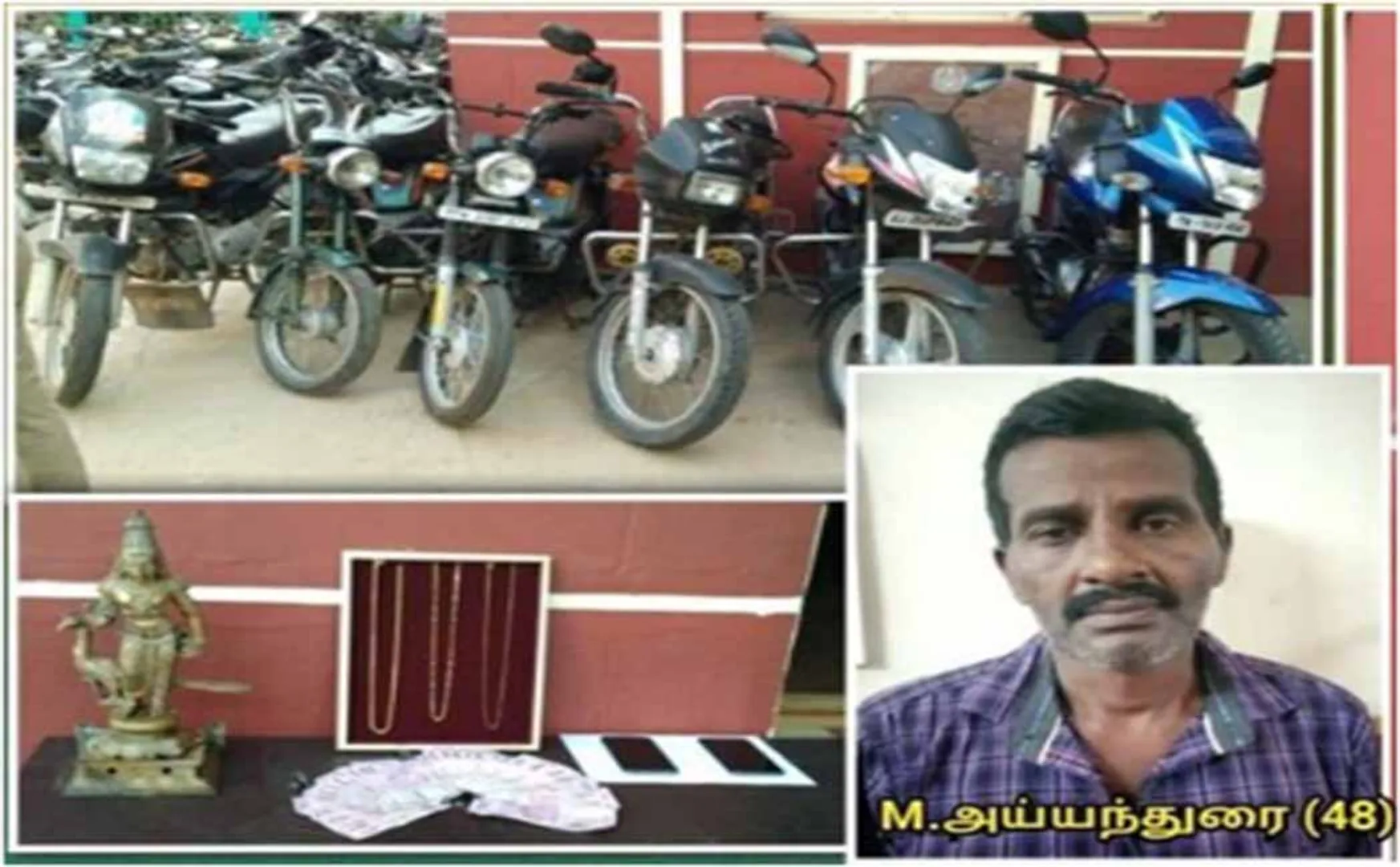 salem thief arrested in police seized bikes, golds 