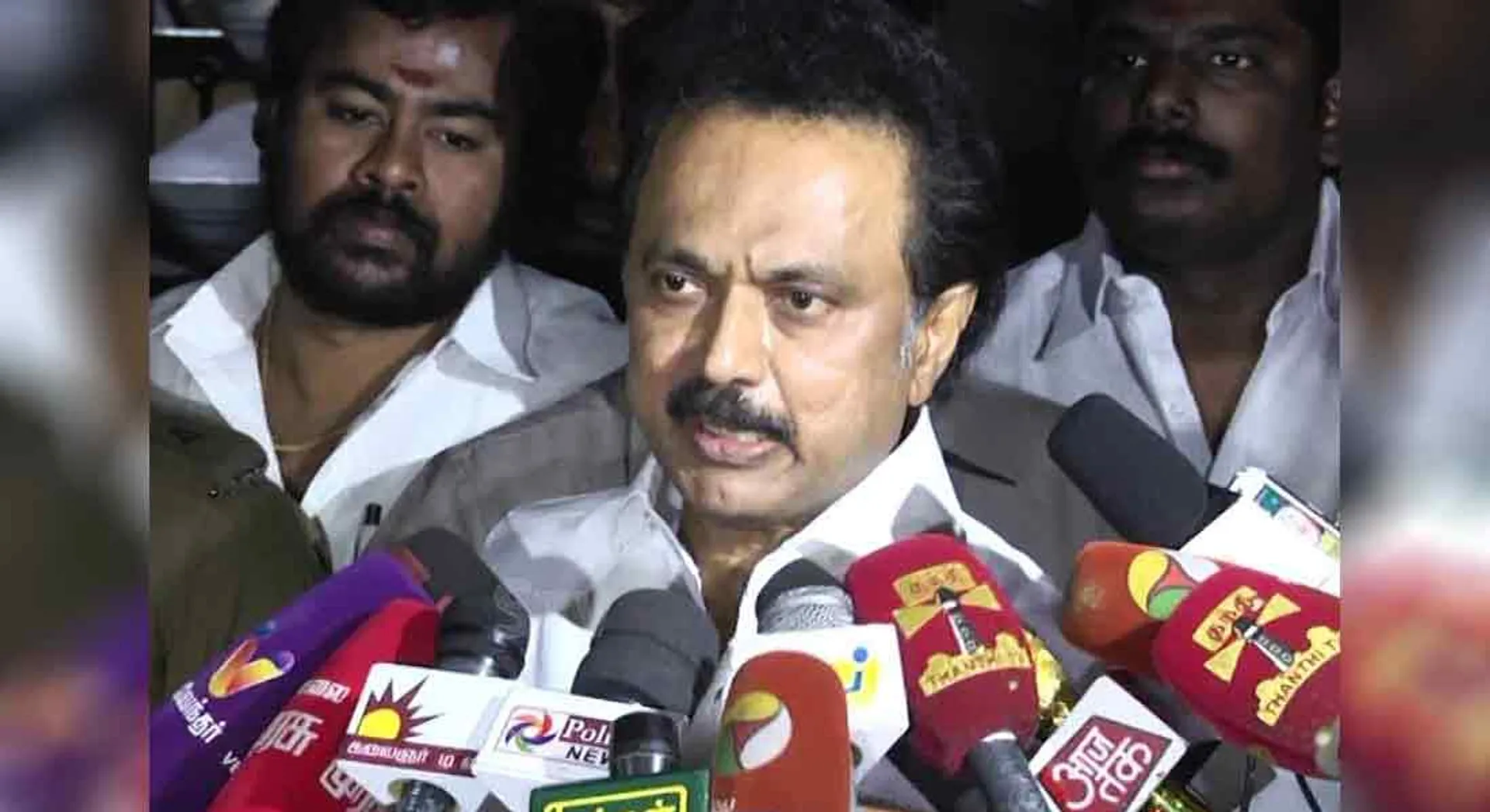 dmk stalin press meet 