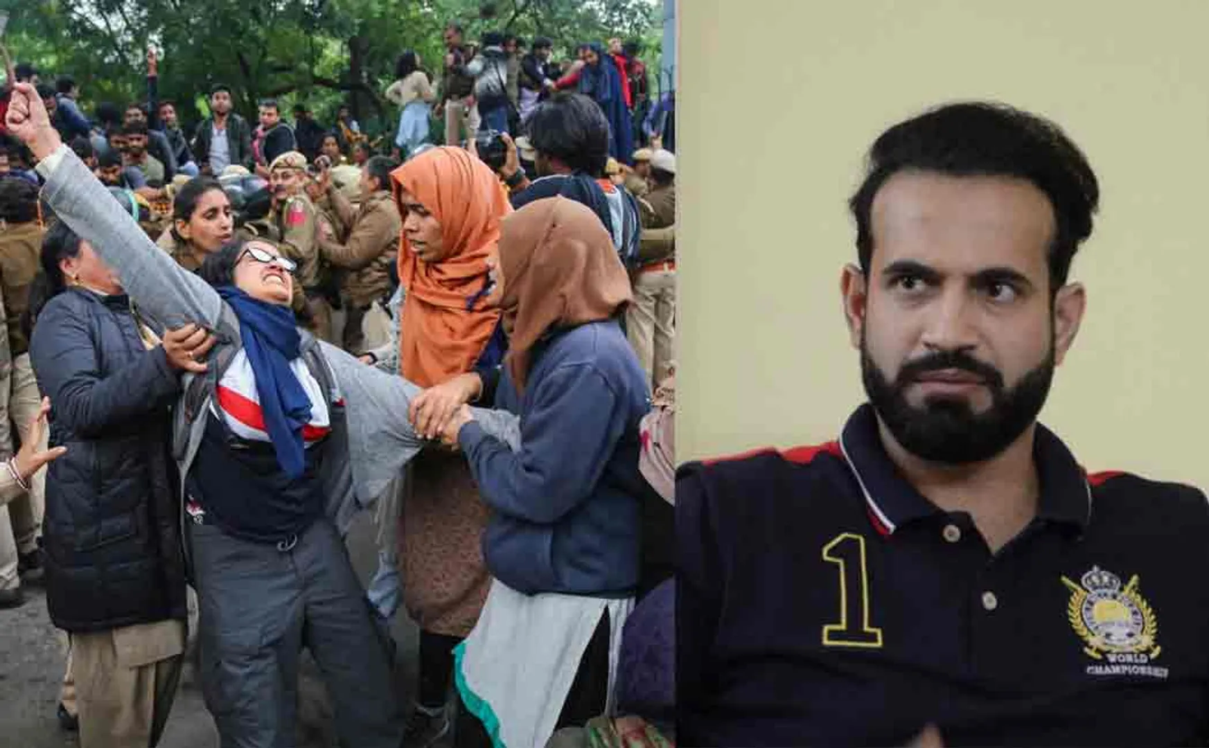 irfan pathan about jamia student protest