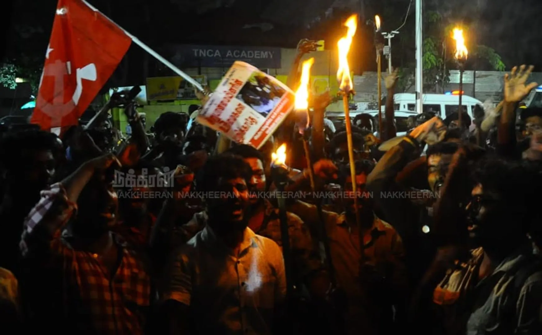 Protest against cab in chennai