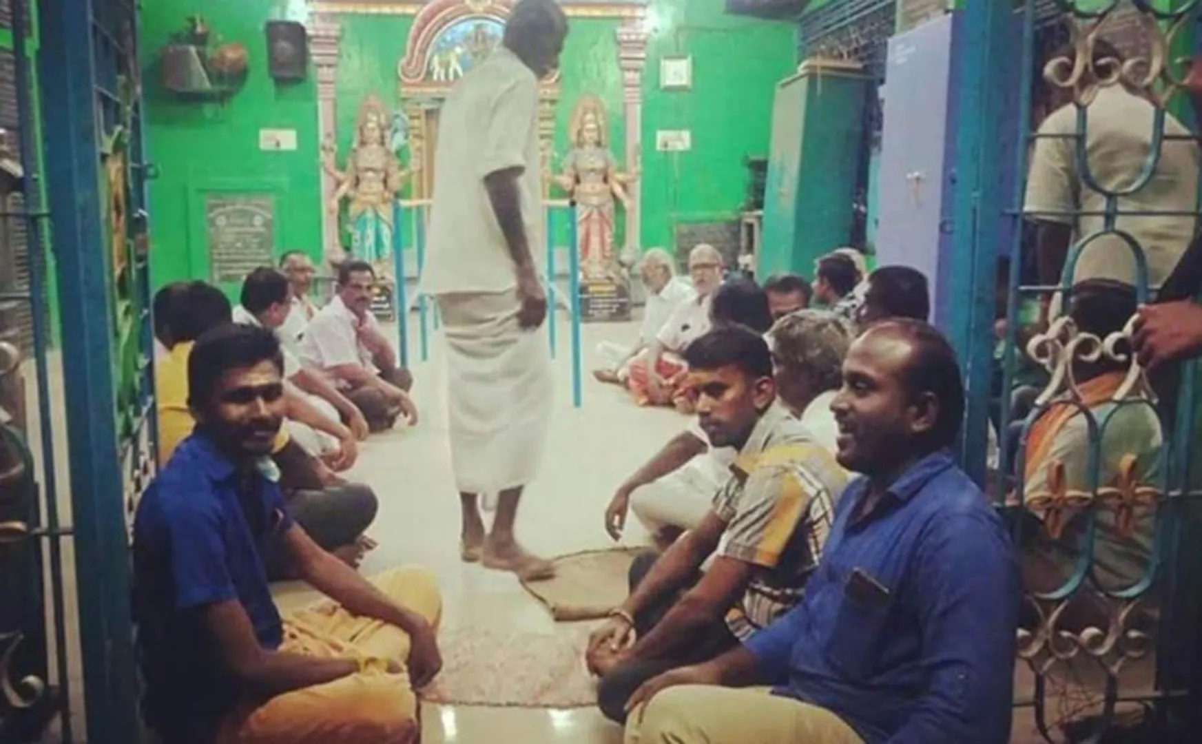Local body election- Candidates swear in temple
