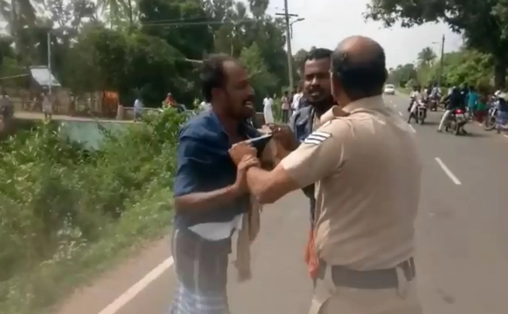 The liquor dealer attacked police