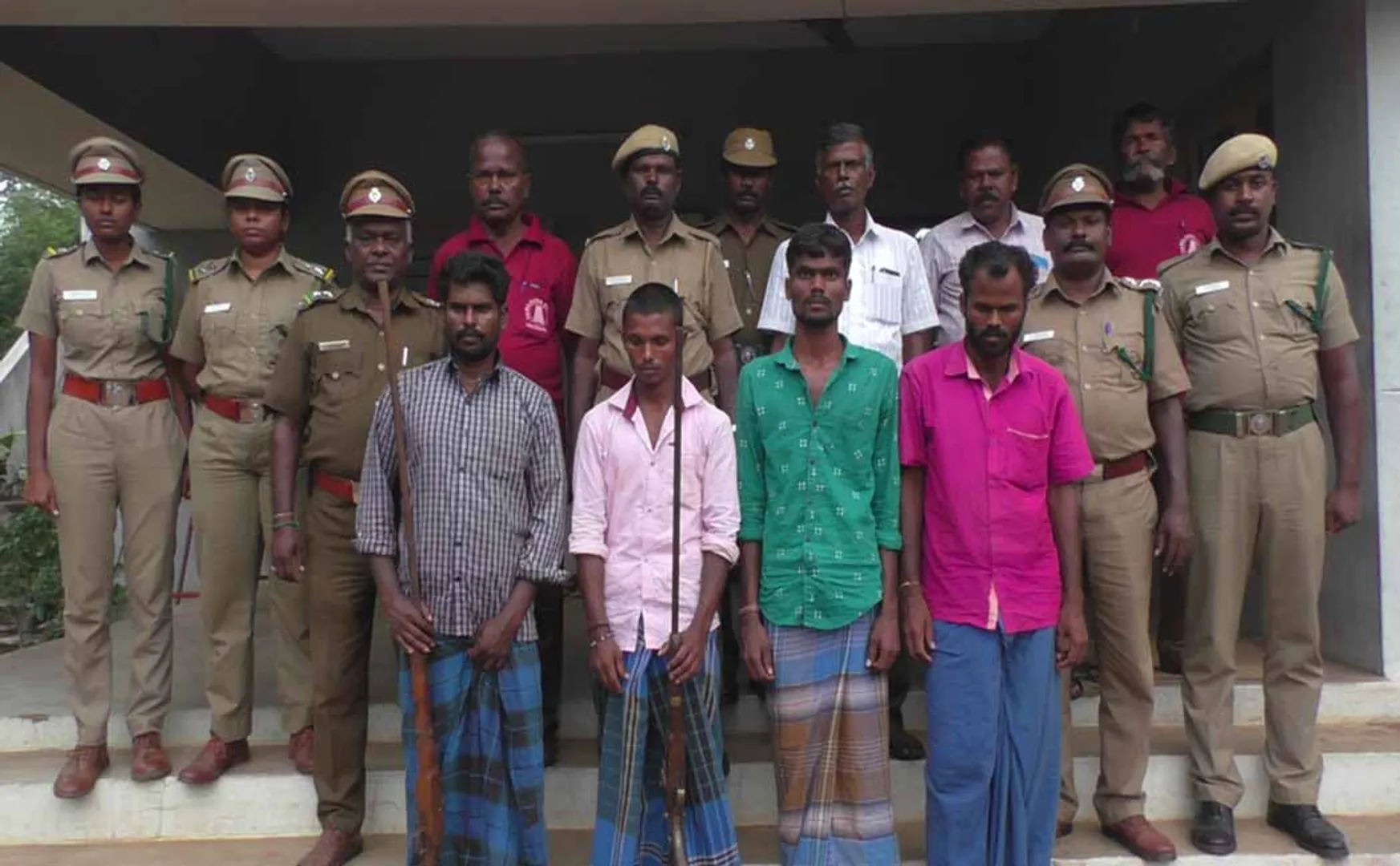TRICHY - MADURAI STATE HIGHWAY PEACOCKS FOREST OFFICERS 