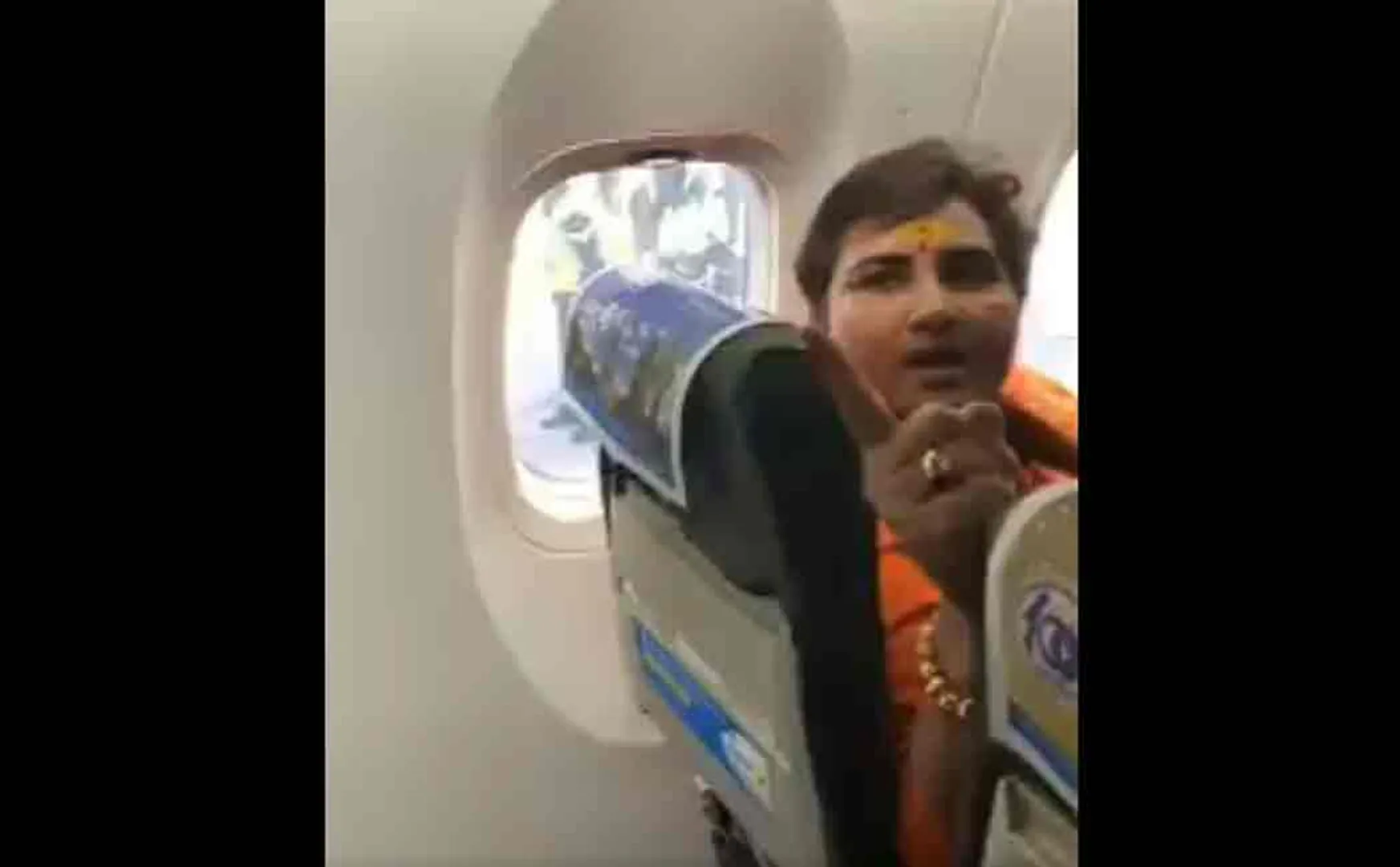 pragya thakur argued with co passengers in flight 