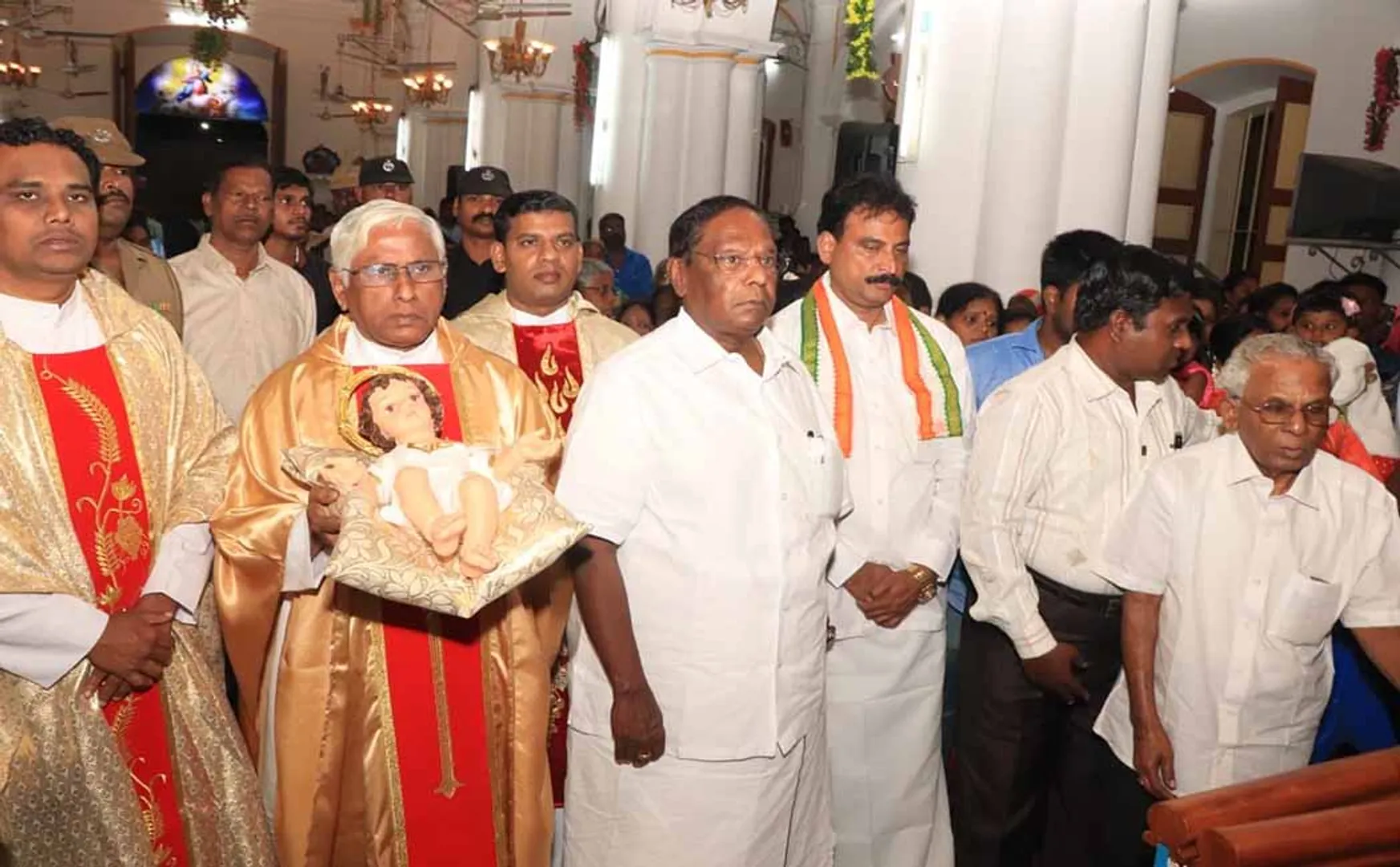 ppuducherry Christmas celebration cm narayana samy participate 