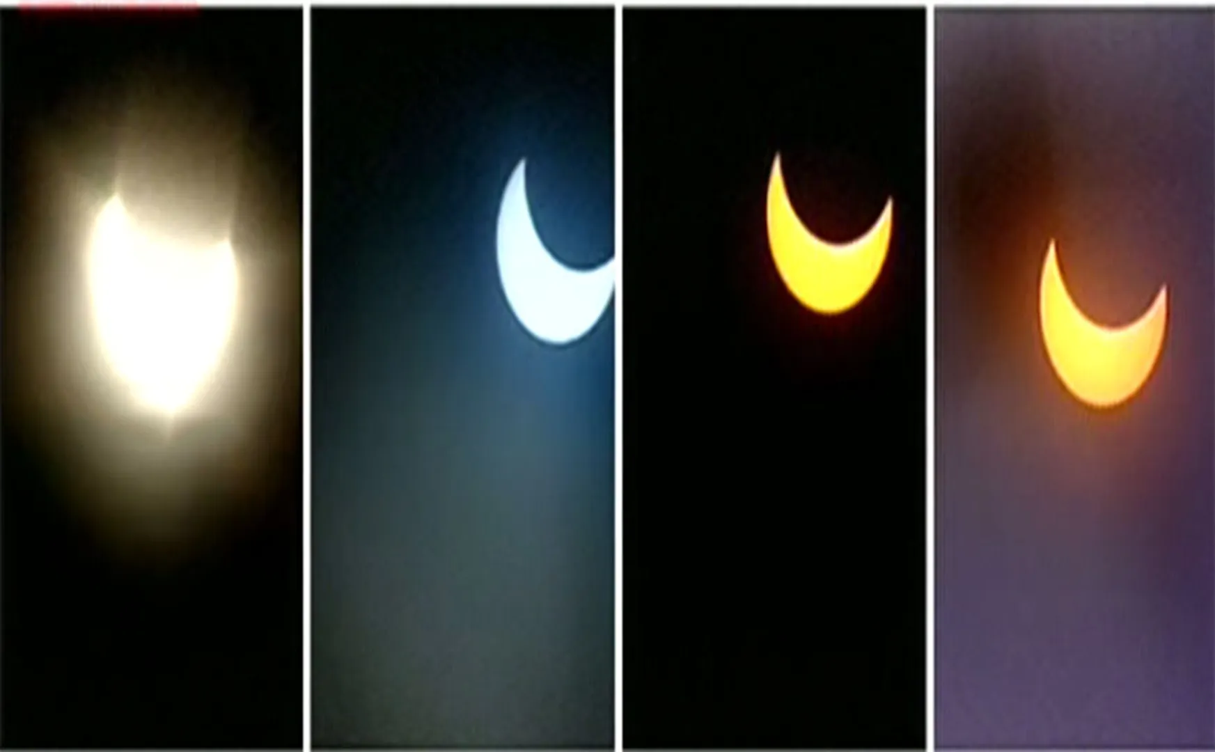 solar eclipse different colors in across india   
