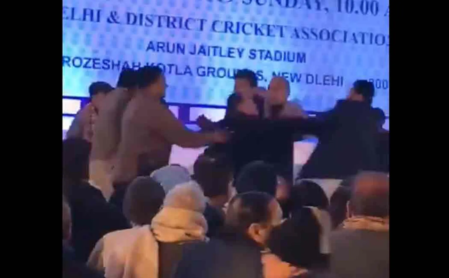 ruckus in delhi cricket association meeting