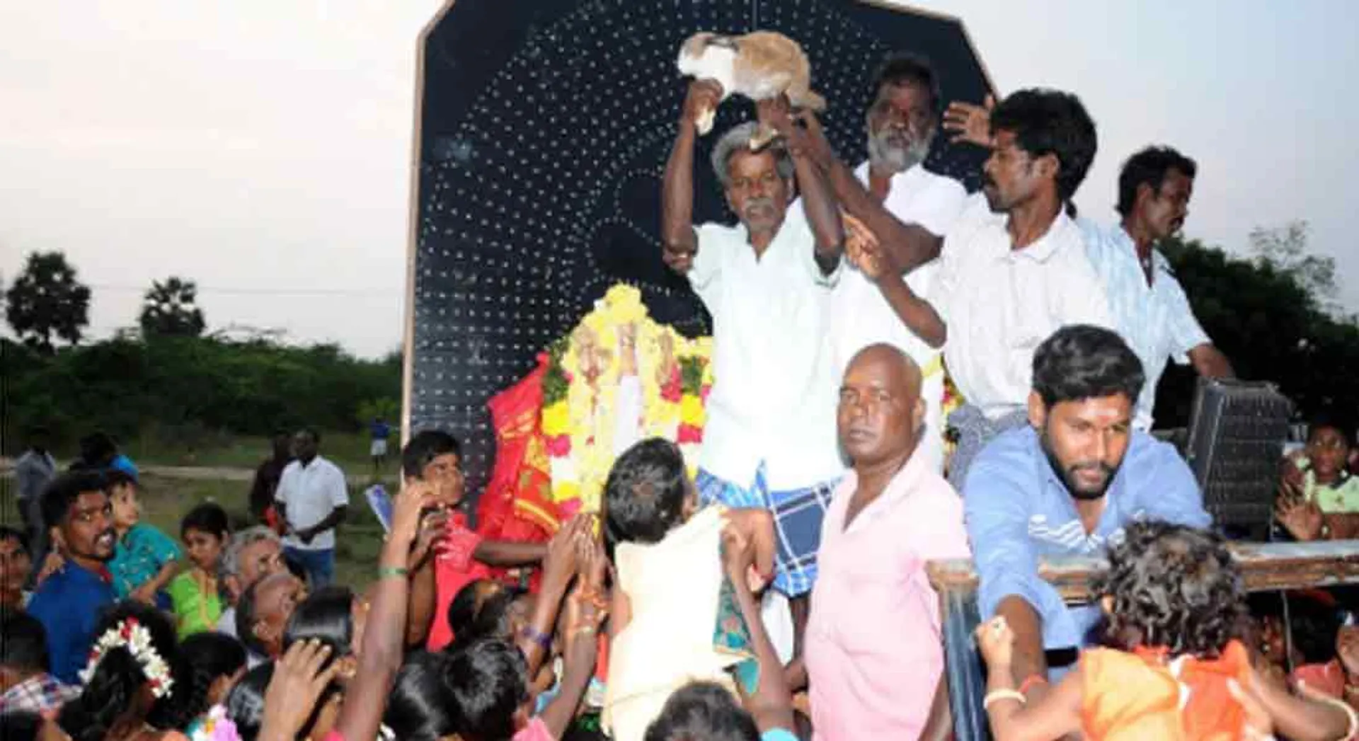 The rabbit taken down by the people...