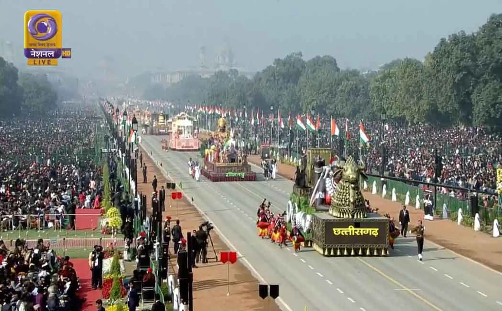 71TH REPUBLIC DAY CELEBRATION IN DELHI AT RAJ PATH PARADE TAMILNADU CULTURAL 
