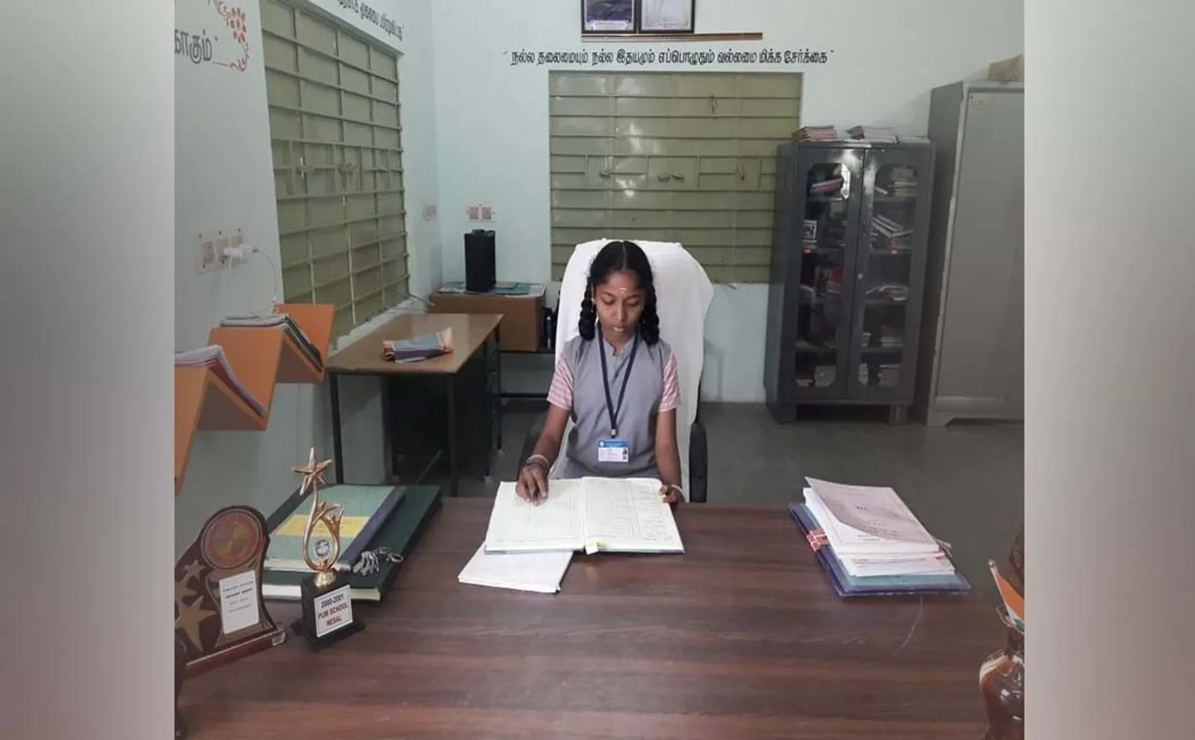 One day as a headmaster school girl in thiruvannamalai district 