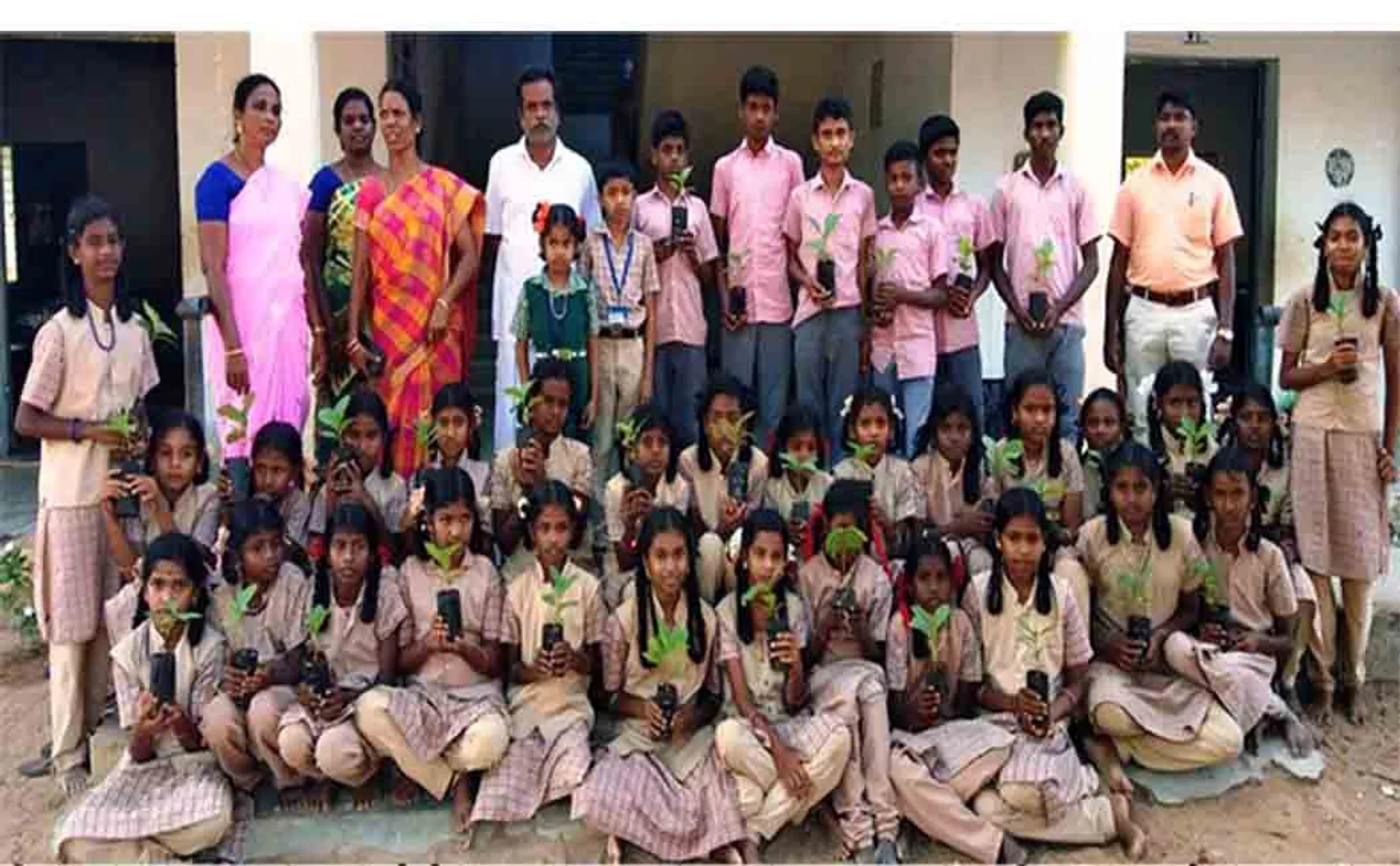 birthday gift no sweets provide trees in school student pudukkottai 